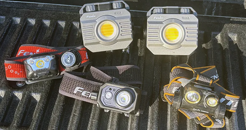 A bunch of Fenix lights assorted together